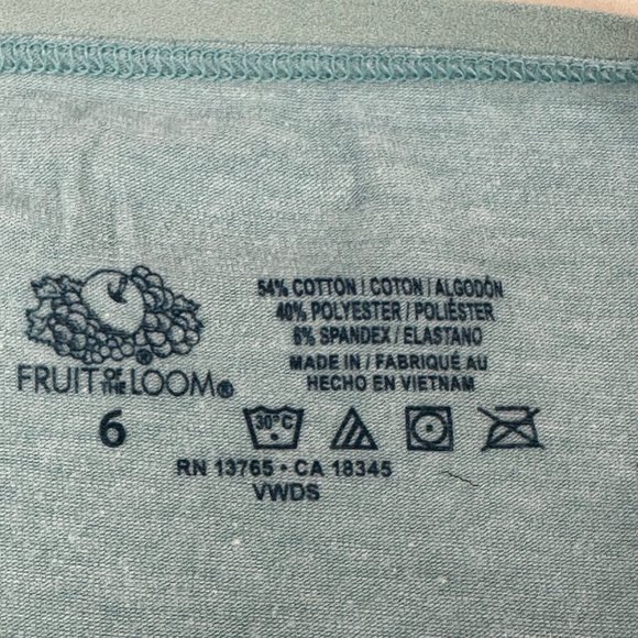 Fruit Of The Loom Women's Size 6 Medium Panty Hi Cut Green New Without Tags - Picture 3 of 6